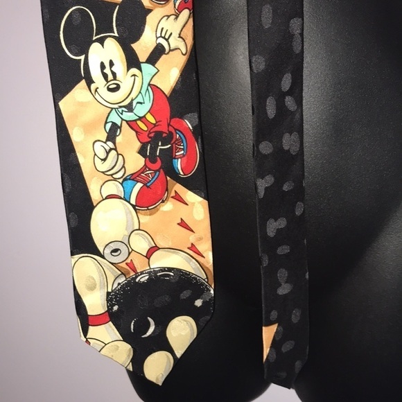 Disney Mickey Inc. Vintage Tie Mickey Bowling Silk - Picture 10 of 15